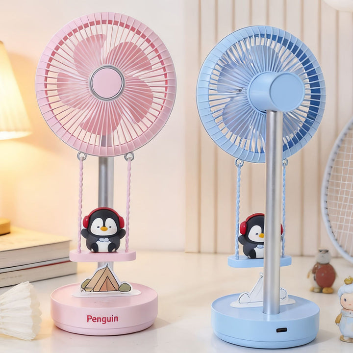 Ladies Creative Table Fan with Integrated Animal Motif Bowlift