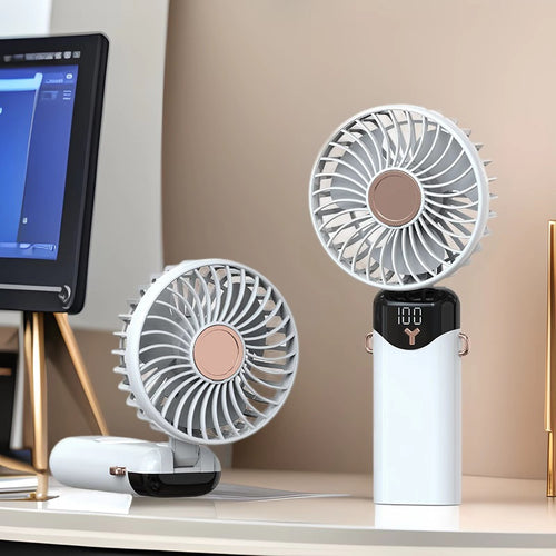 Portable battery fan with digital display Bowlift