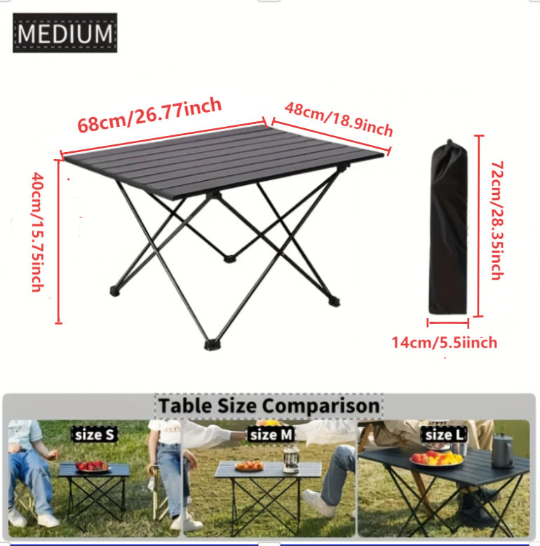 Women Folding Camping Table Bowlift