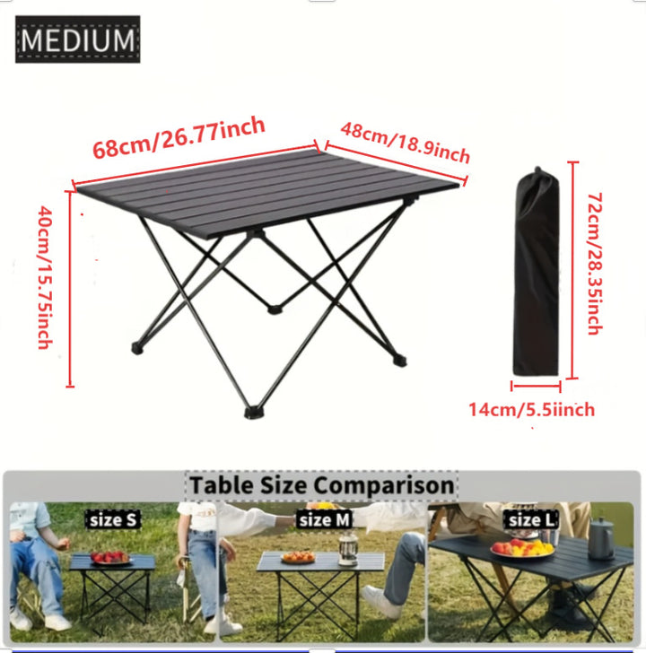 Women Folding Camping Table Bowlift