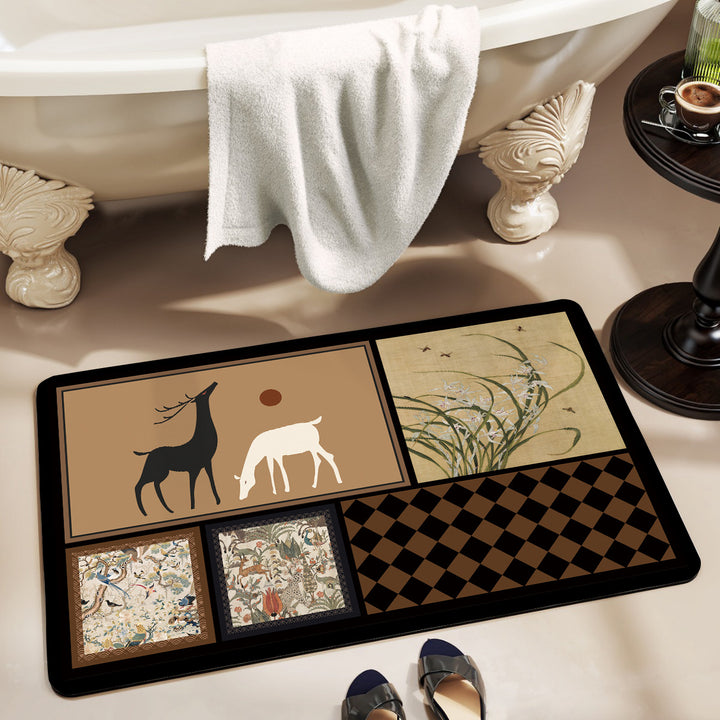 Elegant Monogrammed Bathroom Mat Bowlift
