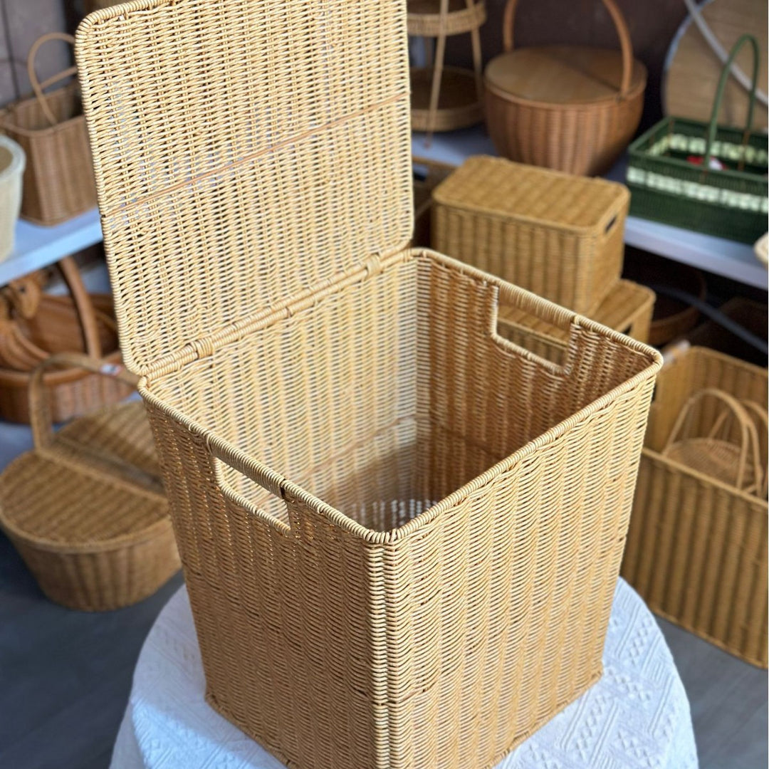 Contemporary Rectangular Woven Storage Bin Bowlift