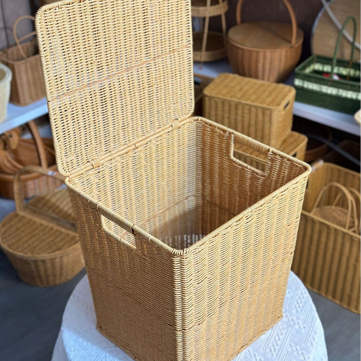 Contemporary Rectangular Woven Storage Bin Bowlift