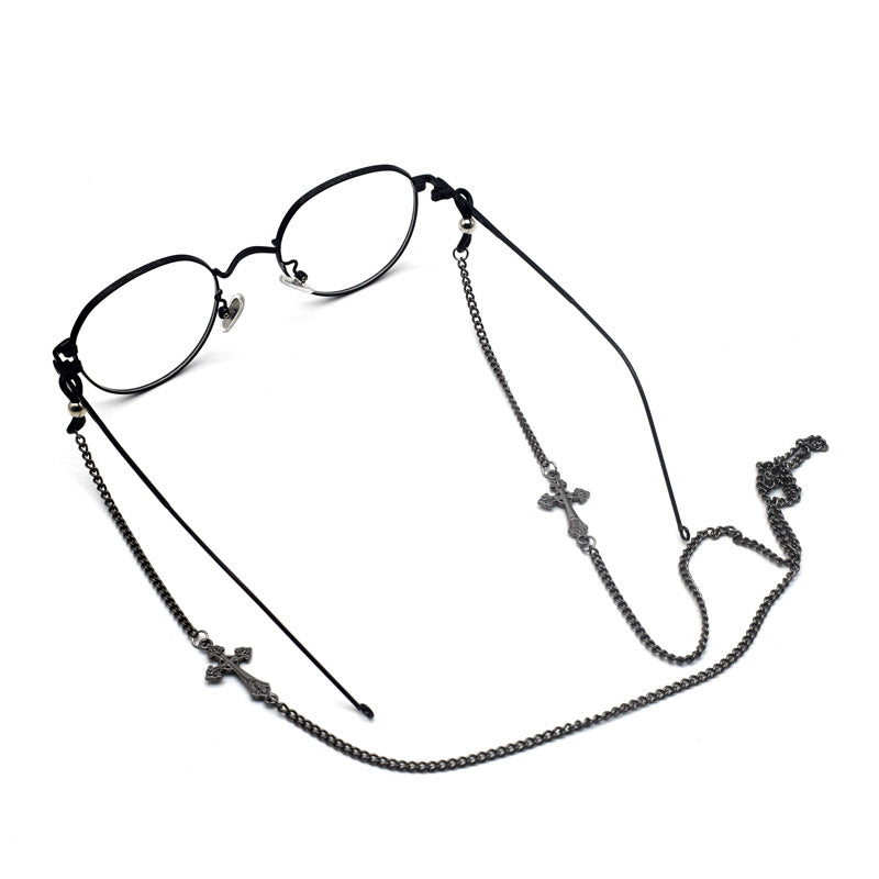 Stylish Cross-Detail Eyewear Chain Bowlift