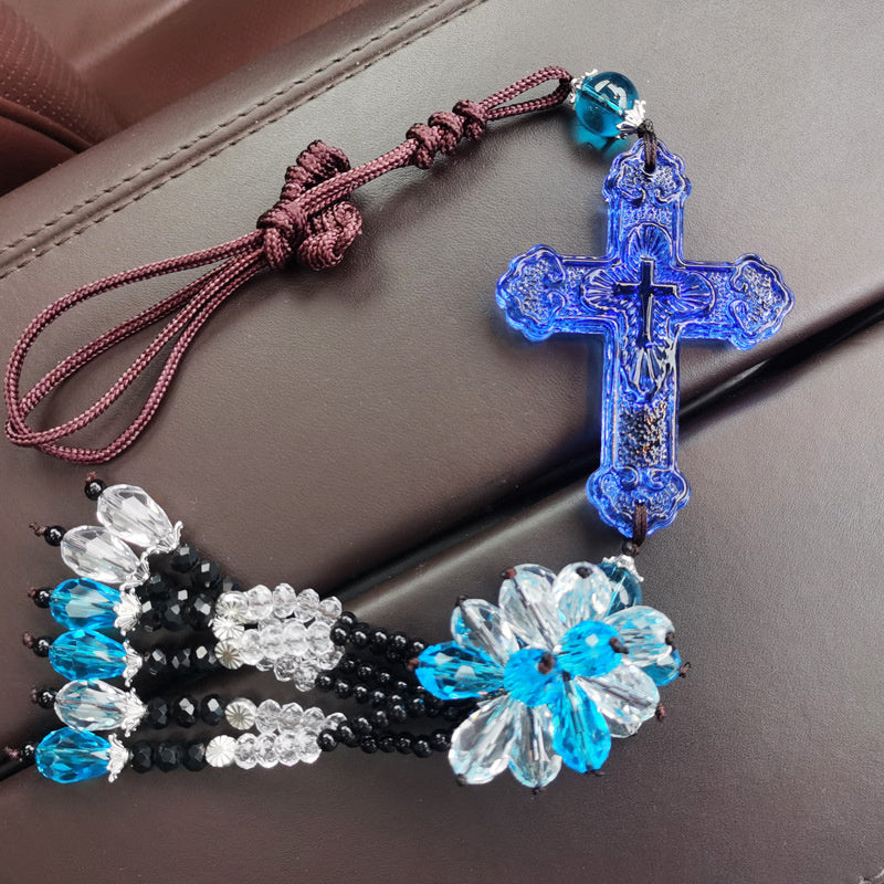 BowLift | Crystal Cross Car Pendant