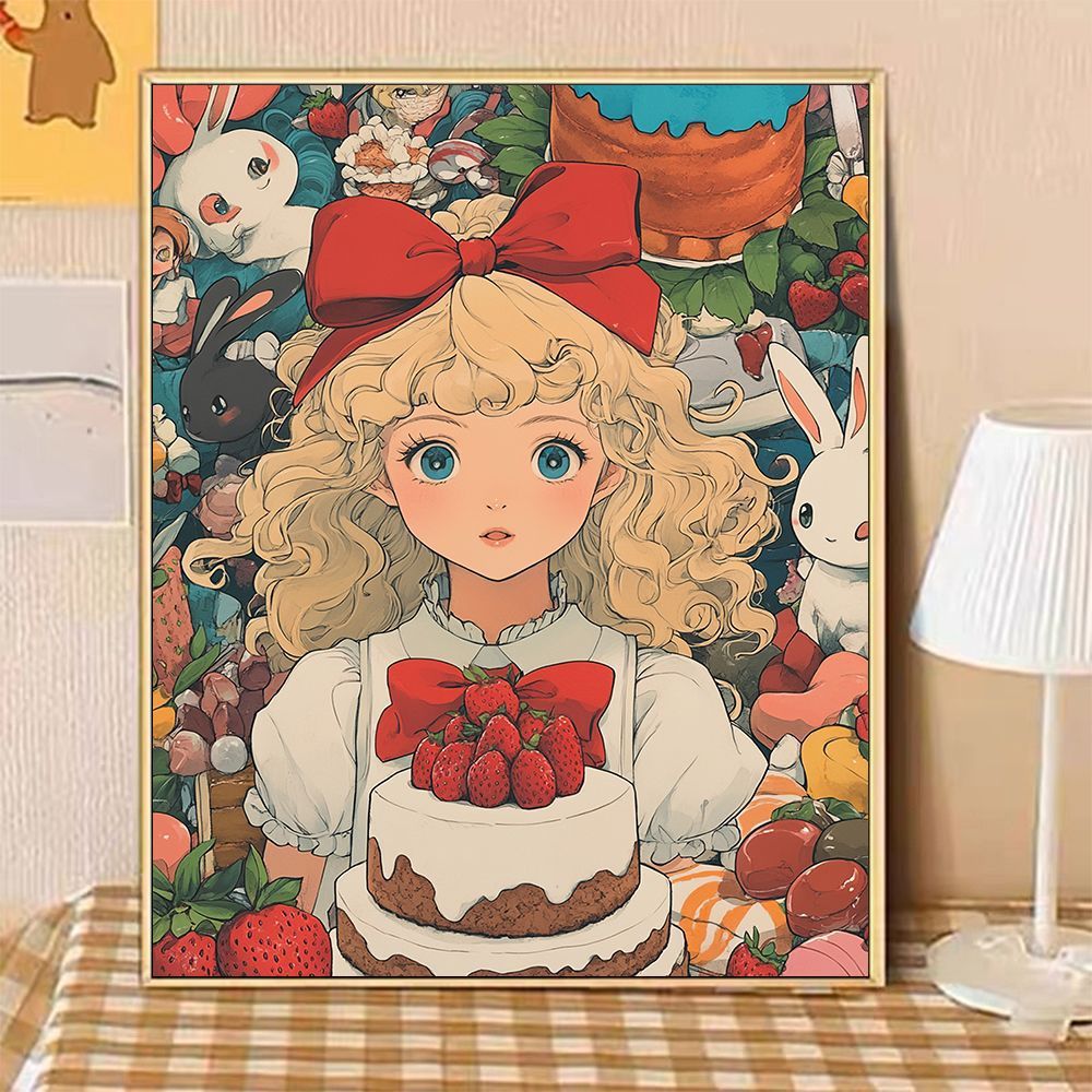 Whimsical Fantasy Dessert-Themed Canvas Art Print Bowlift