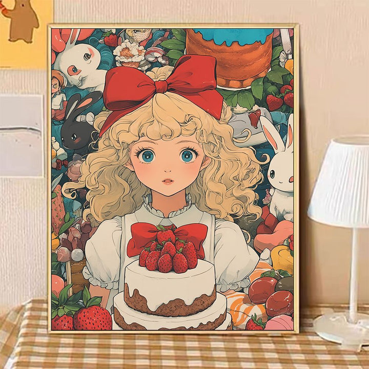 Whimsical Fantasy Dessert-Themed Canvas Art Print Bowlift
