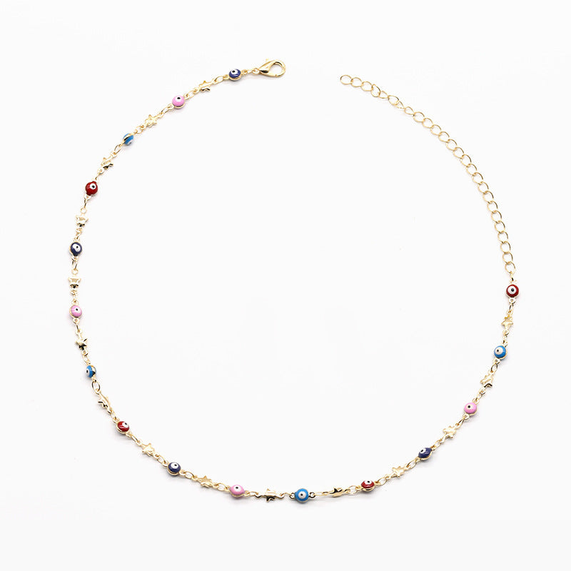 Colorful Bead Chain Necklace Bowlift