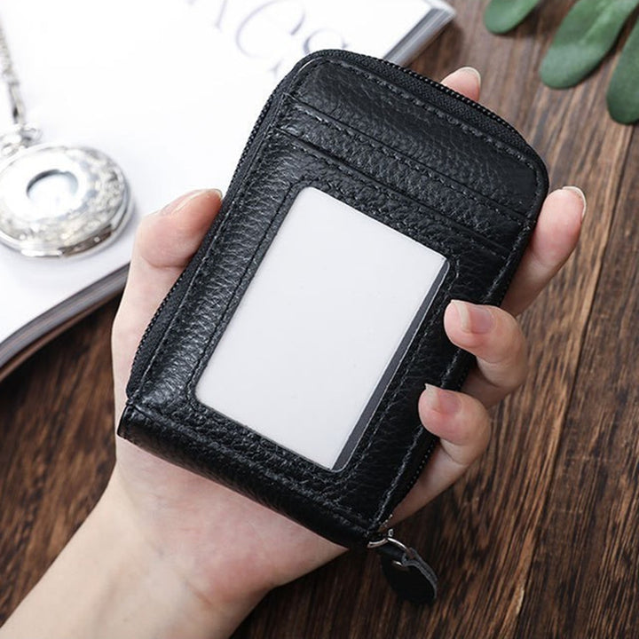 Textured Leather Zip Pouch