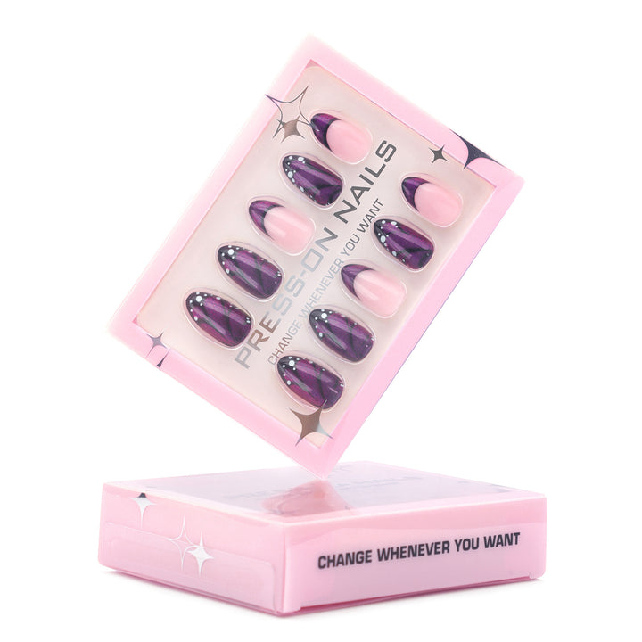 Artificial press-on nails in elegant design Bowlift
