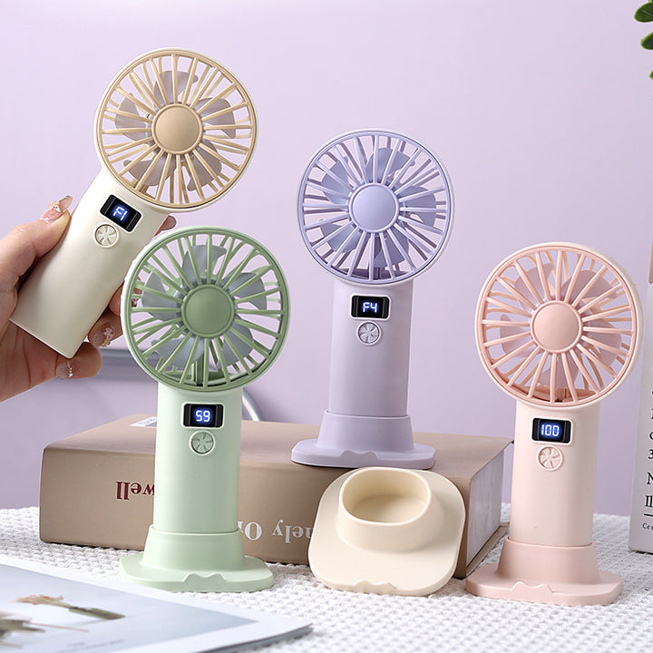 Unisex Portable Hand Fan with Digital Control Bowlift