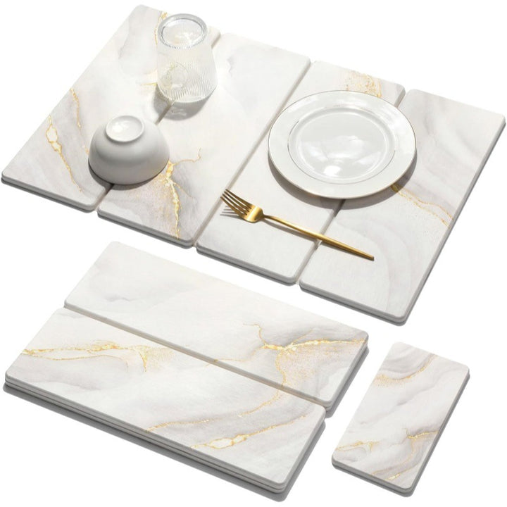 Elegant Marble Print Table Mat