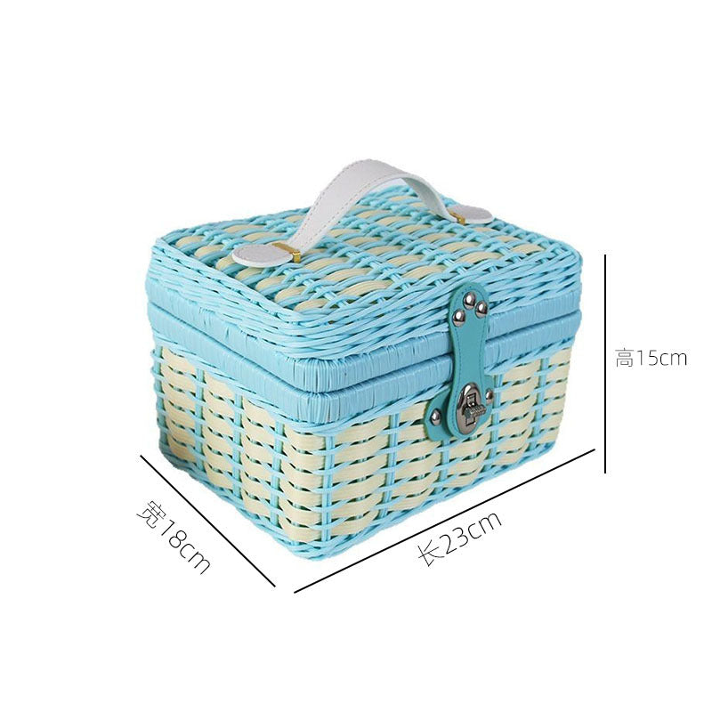 Handcrafted Wicker Storage Case Bowlift