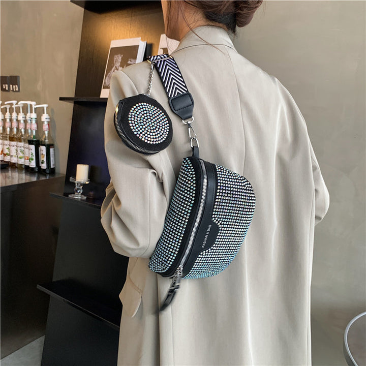 Stylish Rhinestone Embellished Mini Crossbody Bag Bowlift