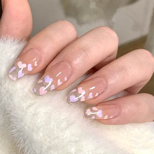 Artful Nail Art with Heart Pattern Bowlift