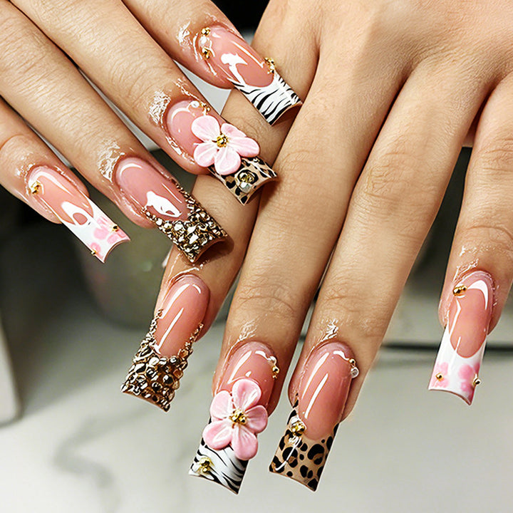 Elegant Decorative Press-On Nail Set Bowlift 1788495542