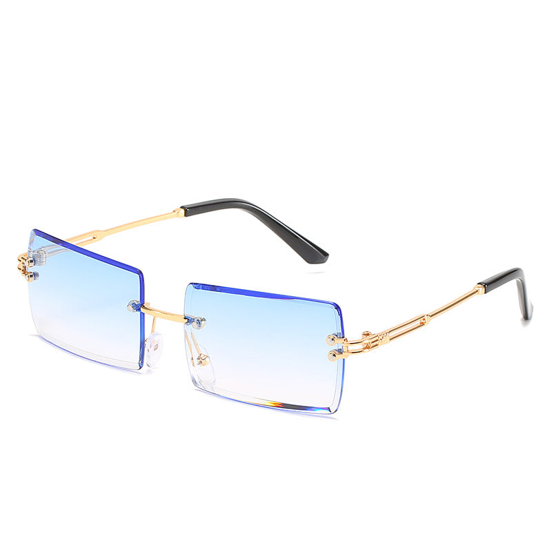Women's stylish sunglasses with unique rectangular frame and sparkling details Bowlift