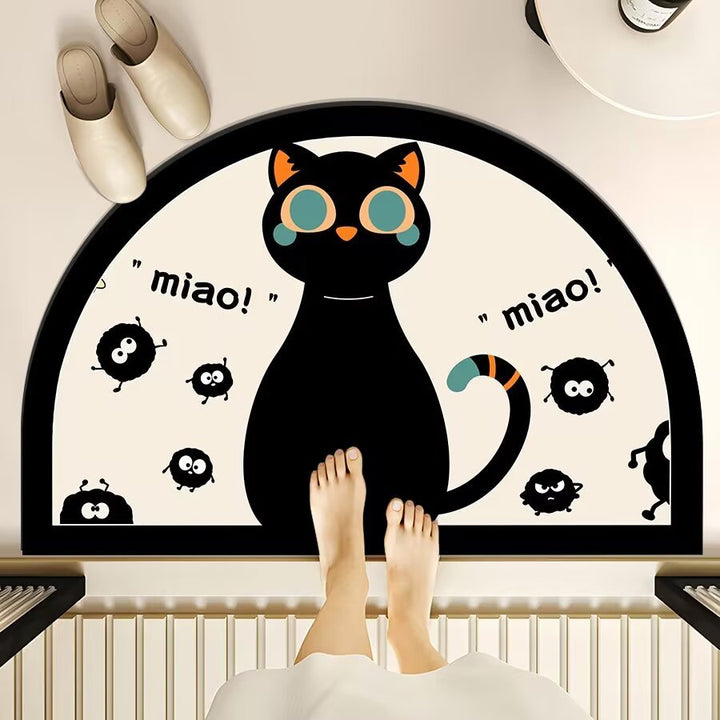 Fun Cat-Themed Bathroom Mat Bowlift