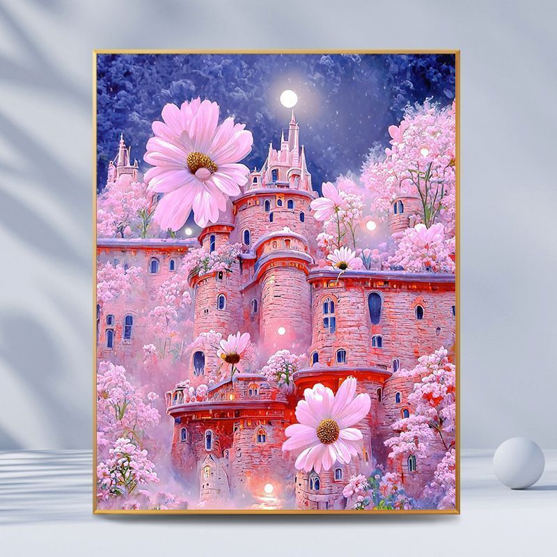 Fantasy Castle Landscape Canvas Art Bowlift