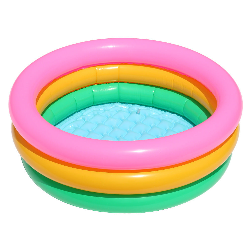 Ladies inflatable paddling pool with colorful sea design Bowlift