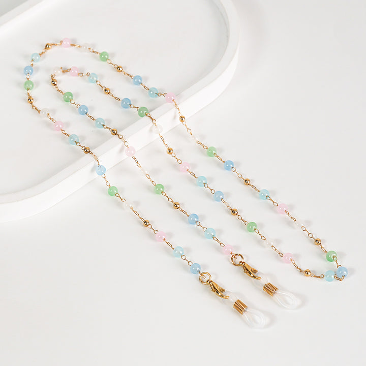 Beaded Eyewear Retainer Chain Bowlift