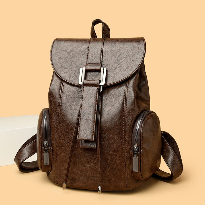 Retro Chic Vegan Leather Backpack Bowlift
