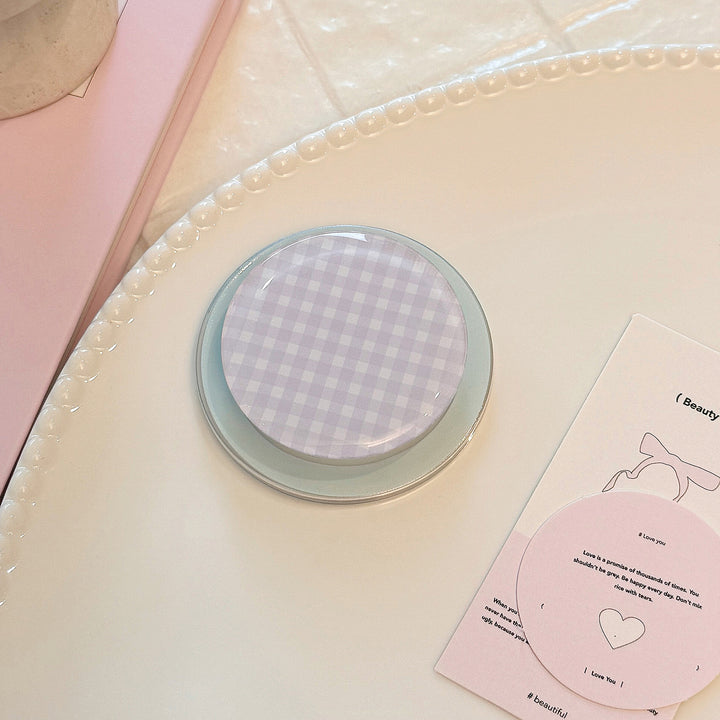 Practical glass coaster with checkered pattern Bowlift