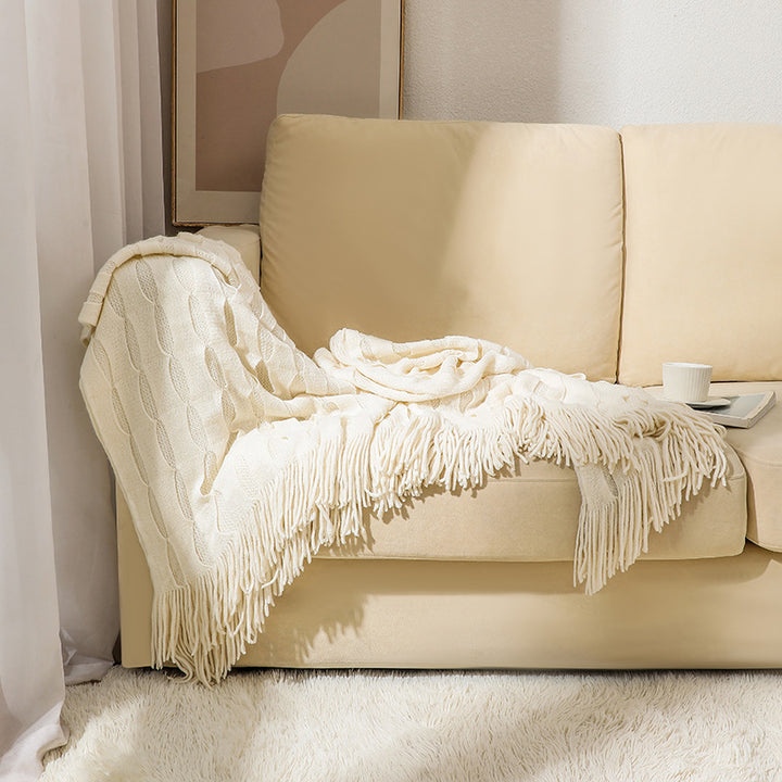 Knitted Cozy Throw Blanket