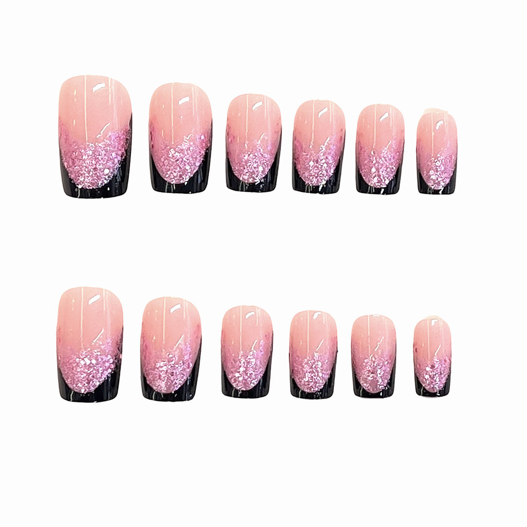 Sparkling Tip Press-On Nail Set Bowlift