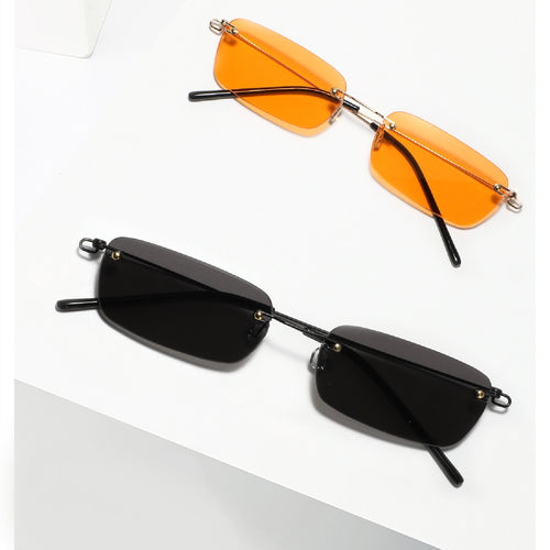 Ladies stylish rectangular sunglasses with high-quality metal frame Bowlift