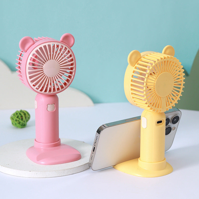 Ladies portable mini hand fan in cute bear design Bowlift
