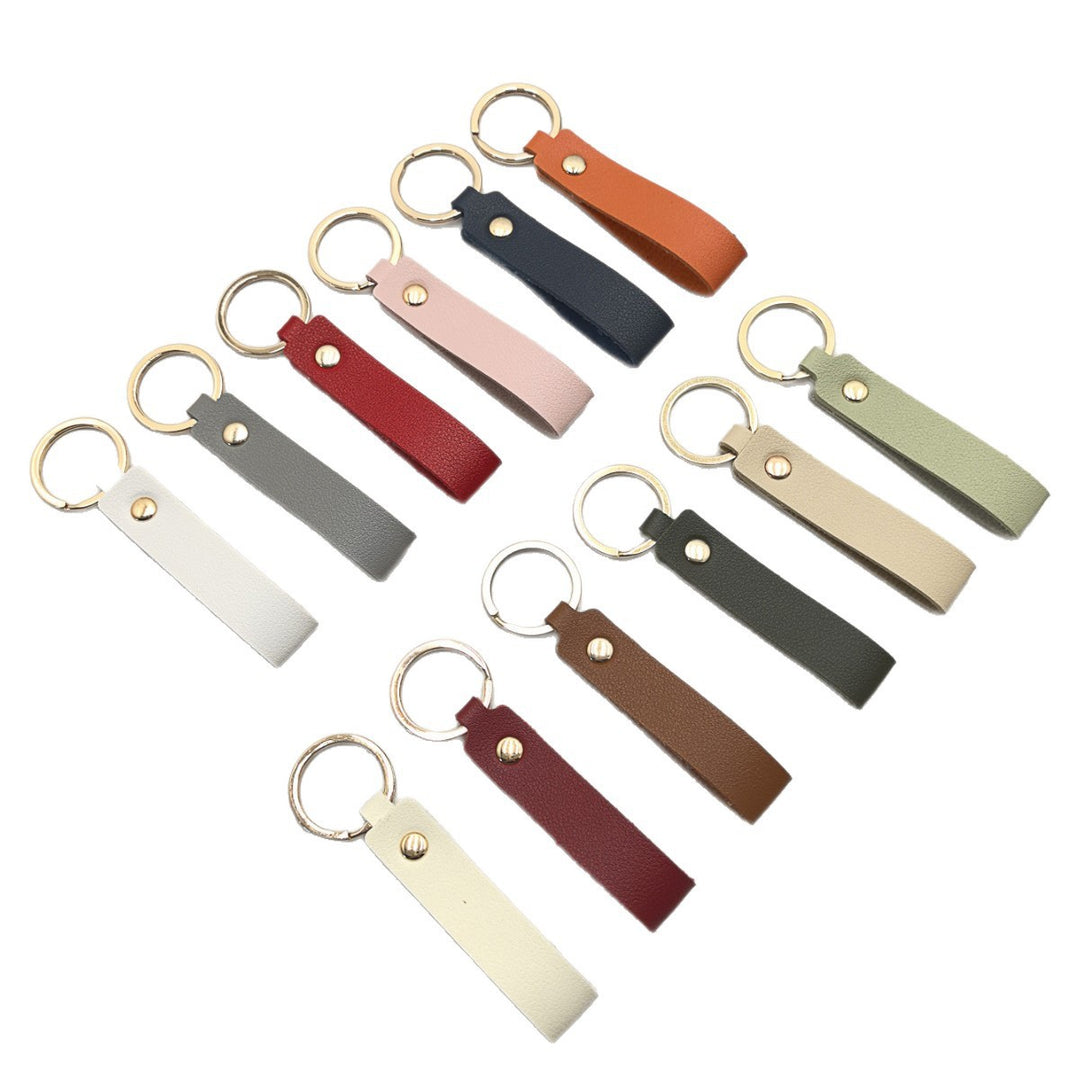 Unisex keychain with elegant artificial leather design Bowlift