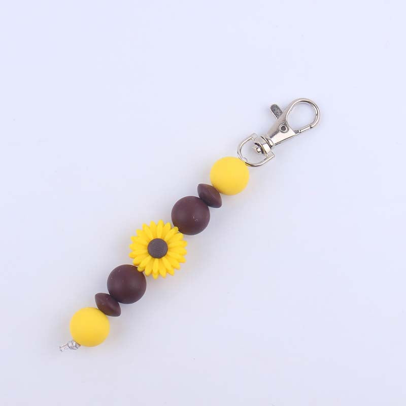 Decorative Silicone Beaded Keychain Holder Bowlift