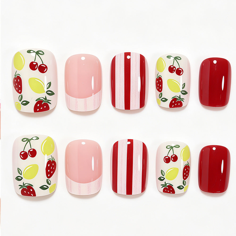 Creative Fruit Themed Press-On Nail Art Bowlift