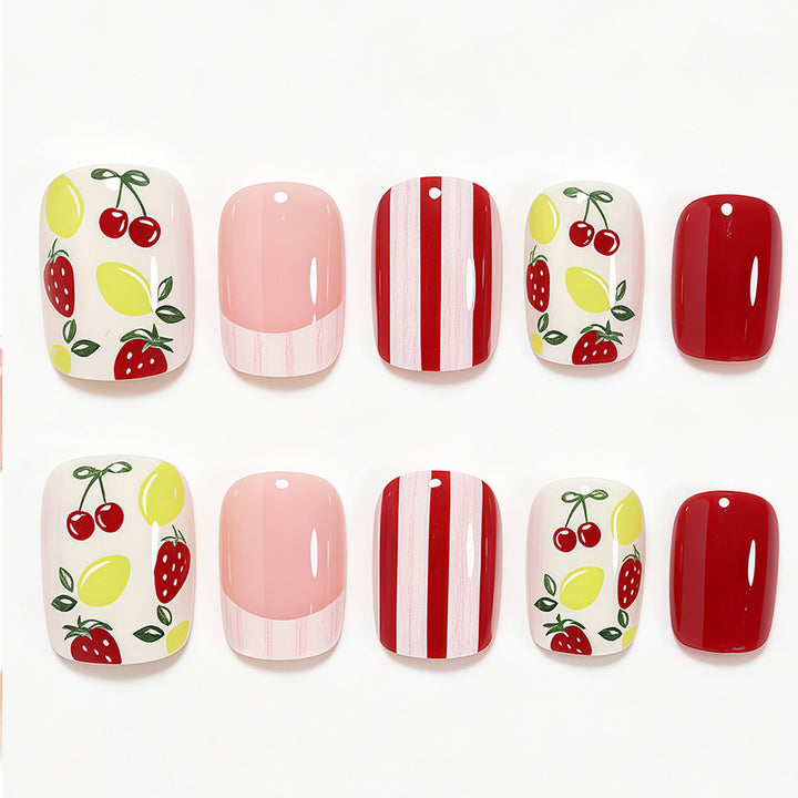 Creative Fruit Themed Press-On Nail Art Bowlift