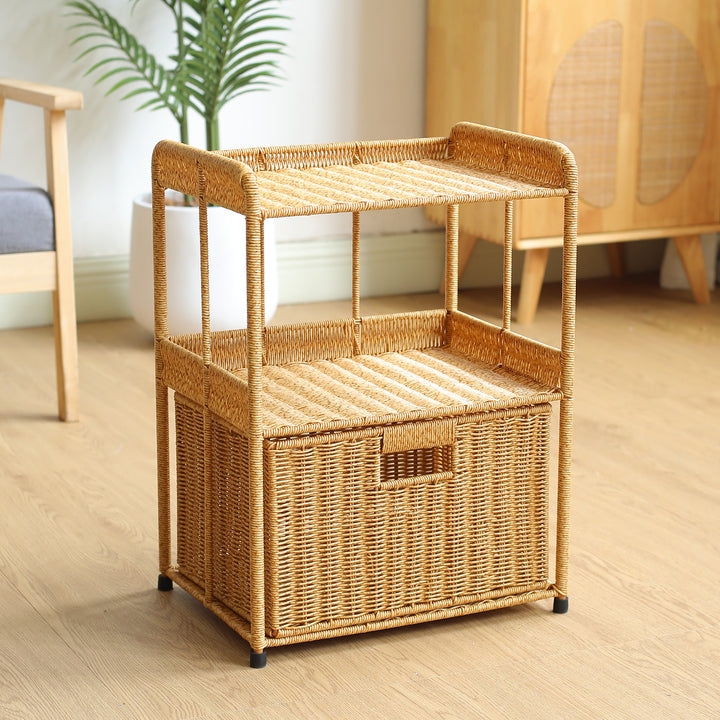 Three-Tier Open Weave Storage Rack Bowlift