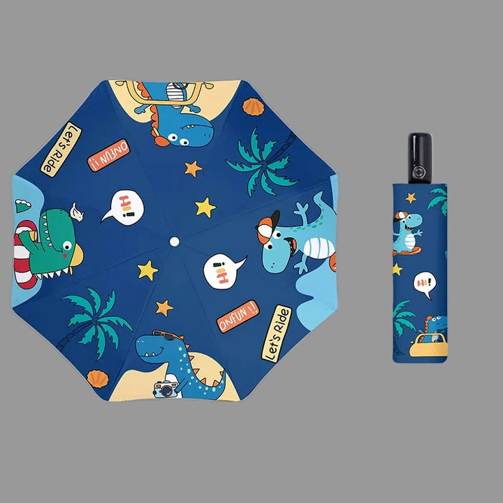 Women's Folding Umbrella with Space Design Bowlift