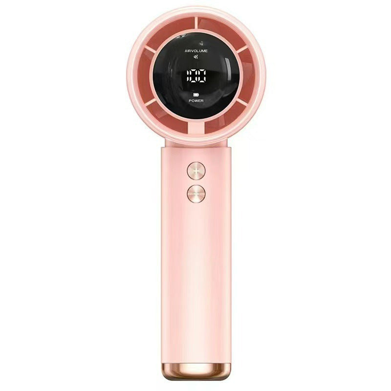Unisex portable USB rechargeable handheld fan with digital display and multi-stage control Bowlift