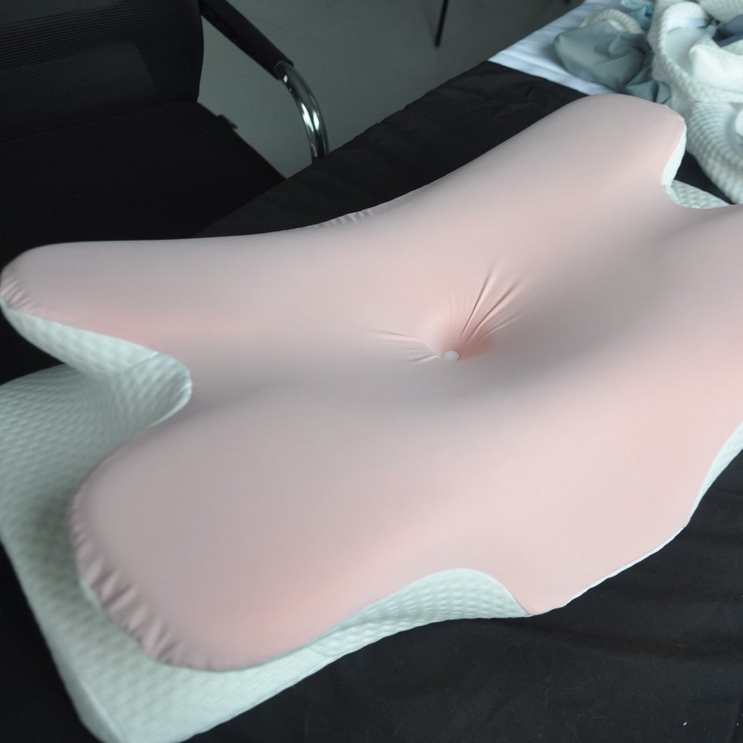 Ergonomic contour pillow with cooling surface Bowlift
