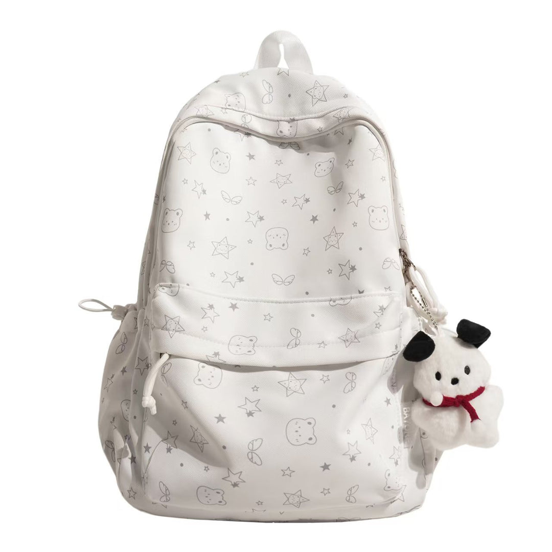 Backpack with Charming Animal and Star Pattern Bowlift