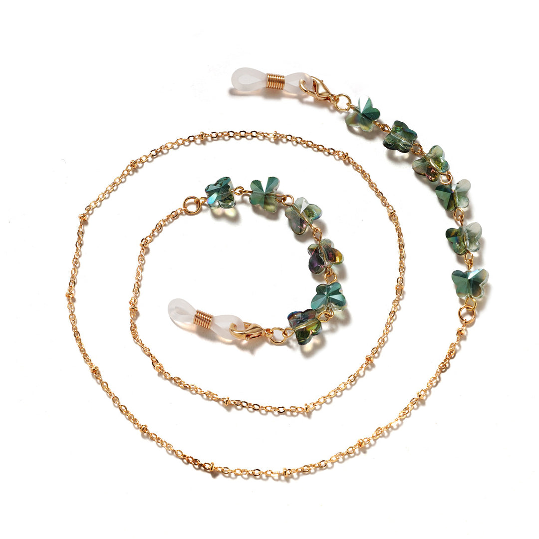Floral-Embellished Eyewear Chain Bowlift