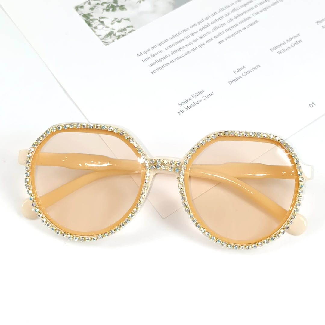 Women Glittering Oversized Sunglasses Bowlift