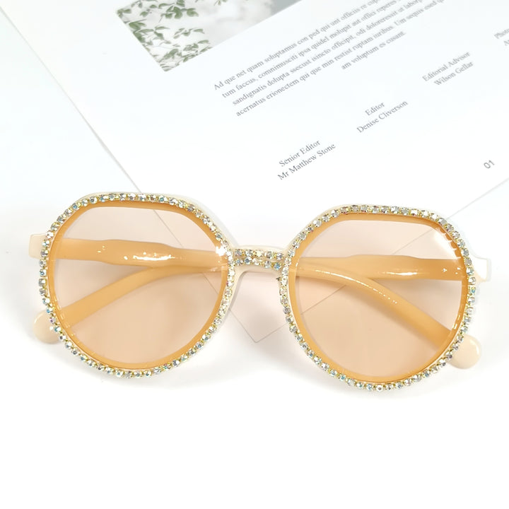Women Glittering Oversized Sunglasses Bowlift