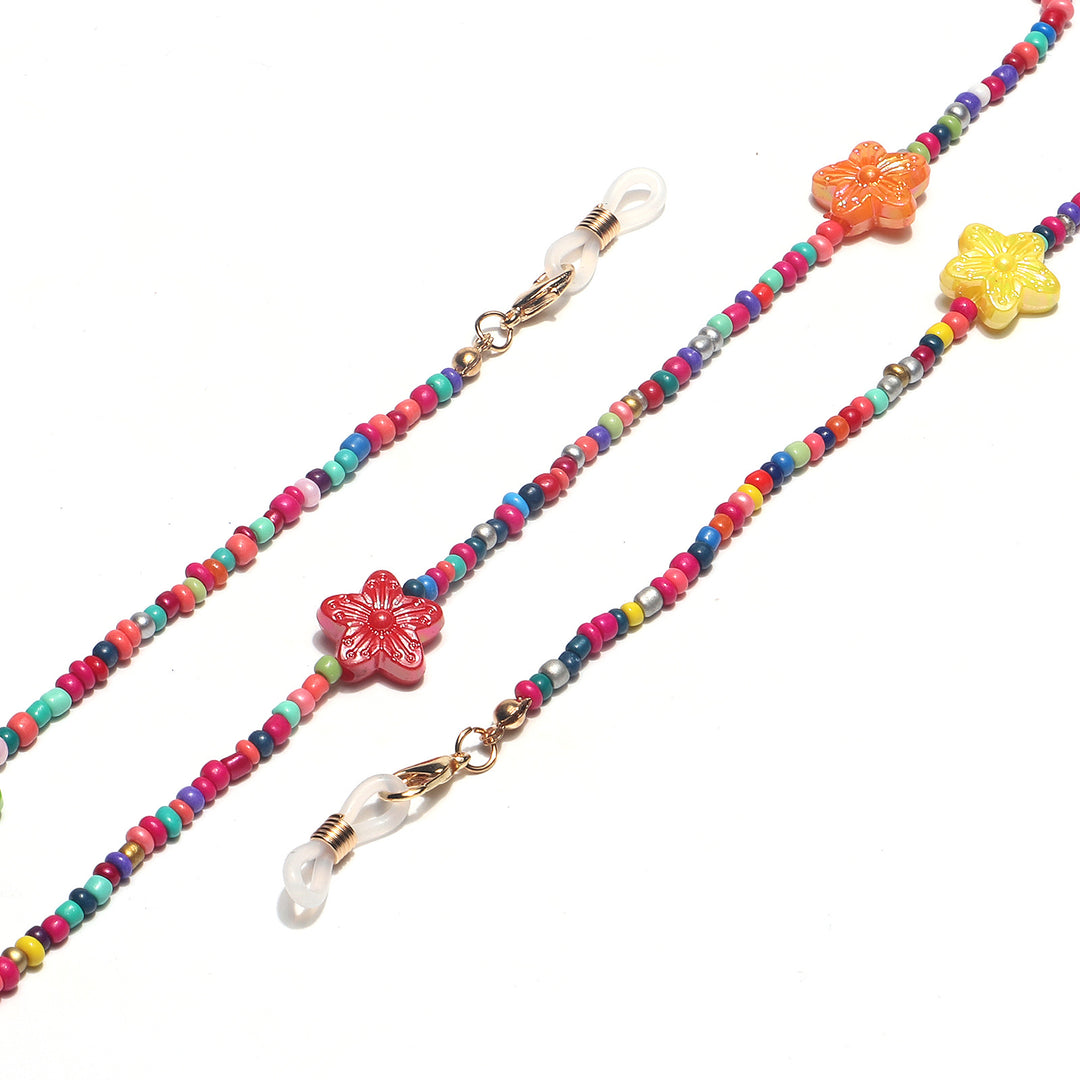 Colorful Floral Beaded Eyewear Holder Bowlift