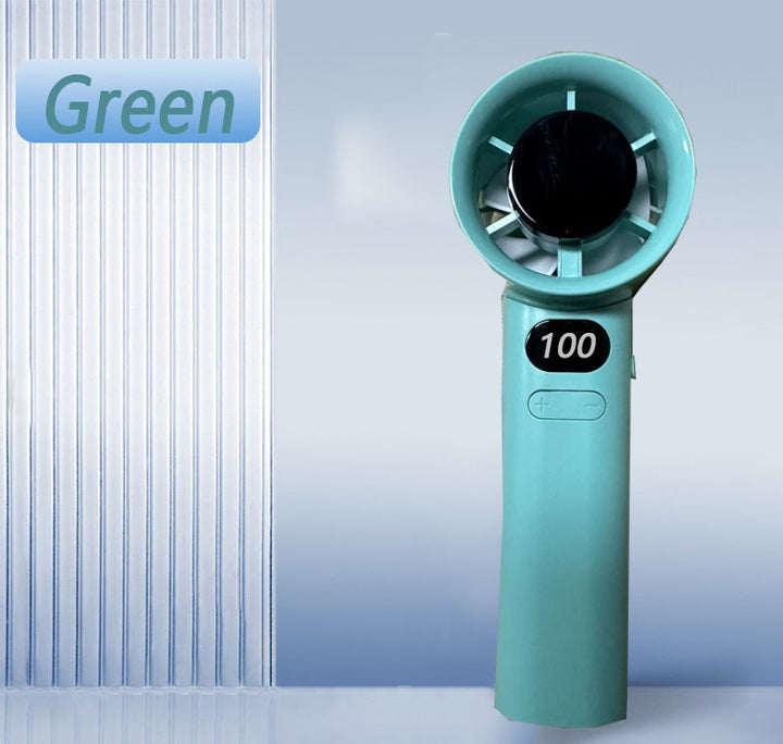 Women Portable Hand Fan with Digital Speed Display Bowlift
