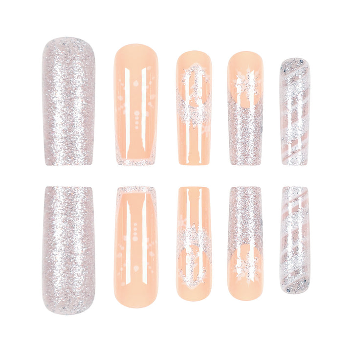Elegant Long Press-On Nail Art Bowlift
