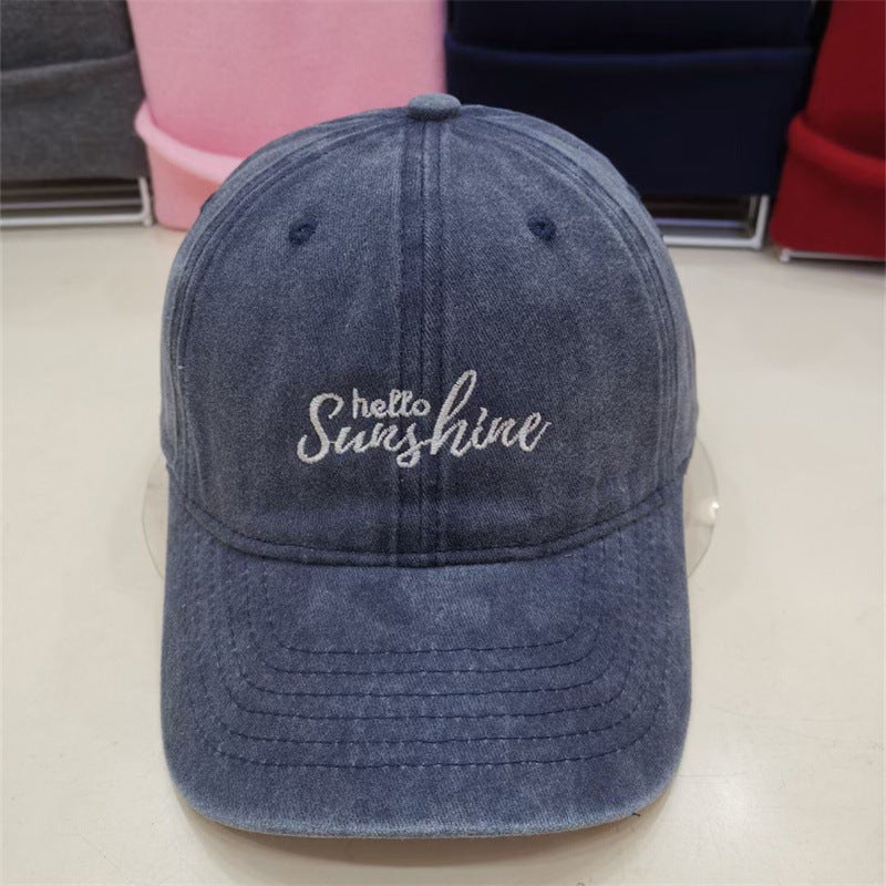 Women's Embroidered Cotton Baseball Cap Bowlift