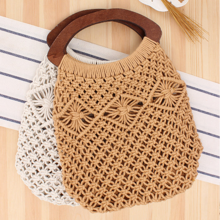 Handbag Made of Handcrafted Macrame Bowlift