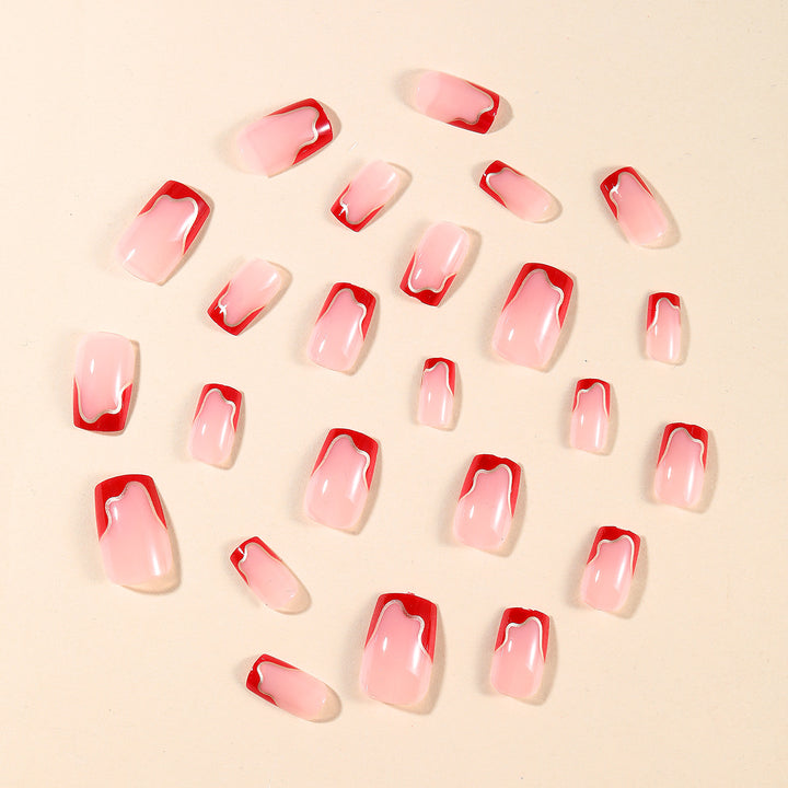 Elegant French Tip Acrylic Nail Art Extensions Bowlift