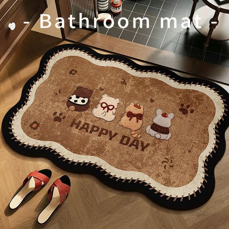 Playful Cartoon Bath Mat Bowlift
